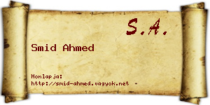 Smid Ahmed névjegykártya